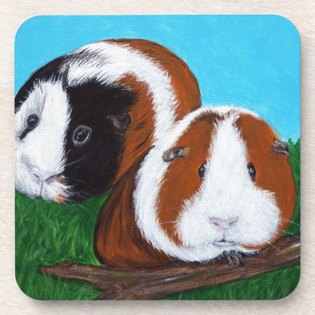 Dessous-de-verre Peinture des cochons de Guinée (Devant)