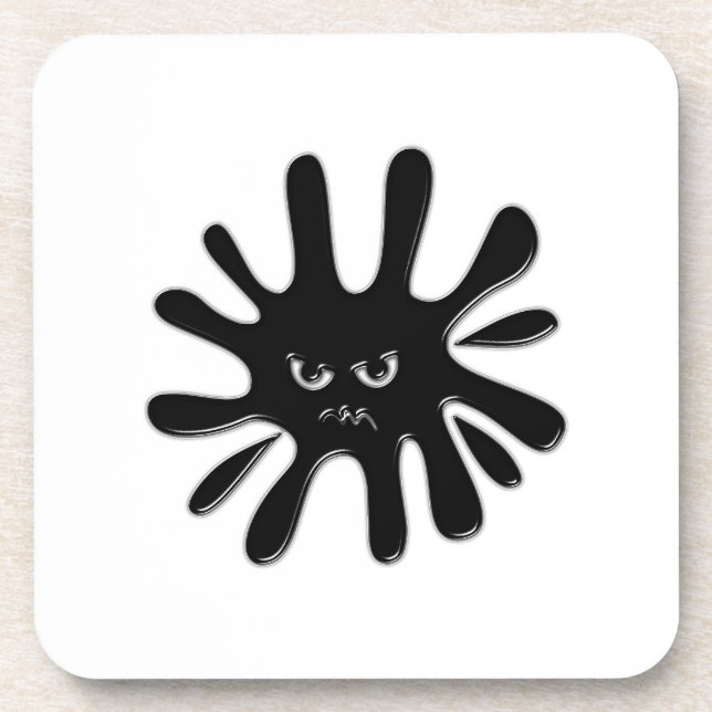 Dessous-de-verre Peinture noire en colère (Devant)