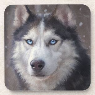 Dessous-de-verre Peinture sibérienne Husky