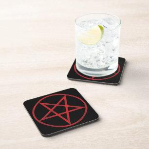 Dessous-de-verre Pentagone étoilé rouge