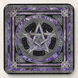 Dessous-de-verre Pentagram Triskelion Amethyst Moon