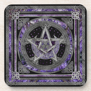 Dessous-de-verre Pentagramme Triskelion Amethyst Moon