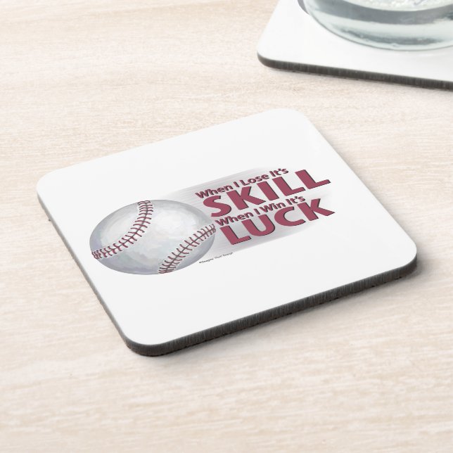 Dessous-de-verre Perdre la compétence gagner la chance Baseball (Côté gauche)