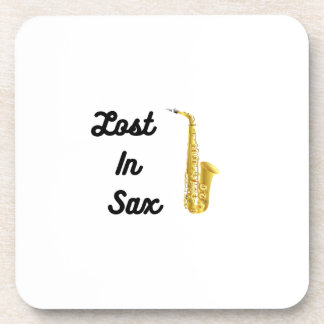 Dessous-de-verre Perdu en Sax avec un saxophone