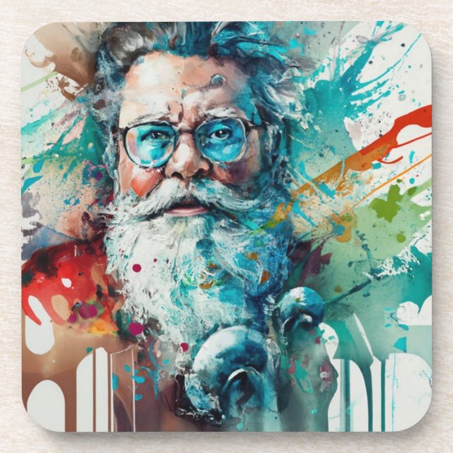 dessous de verre père Noël (Devant)