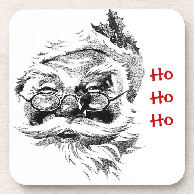 Dessous de verre père Noël Ho Ho Ho (Devant)