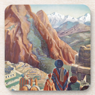 Dessous-de-verre Pérou vintage des Incas via Pan American Travel