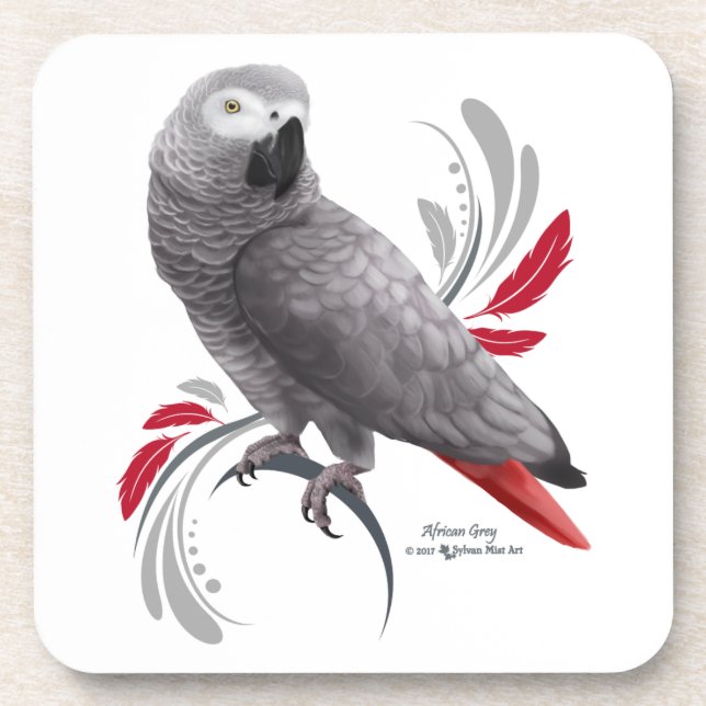 Dessous-de-verre Perroquet gris d'Afrique (Devant)
