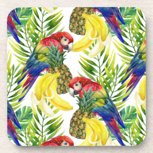 Dessous-de-verre Perroquets Et Fruits Tropicaux