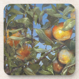 Dessous-de-verre Persimmon Fruit Tree Belle oeuvre originale
