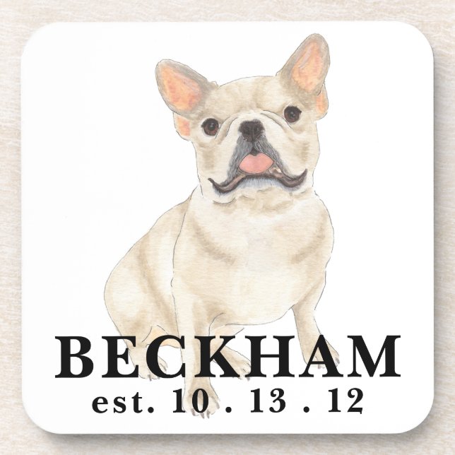 Dessous-de-verre Personalisé Fawn Tan Frenchie French Bulldog (Devant)