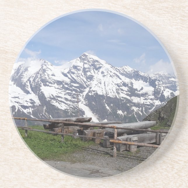 Dessous de verre personnalisé des Alpes autrichien (Devant)