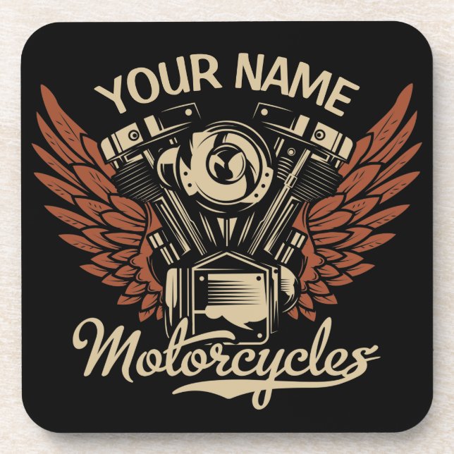 Dessous-de-verre Personnaliser Motocyclettes Motocyclettes Garage (Devant)