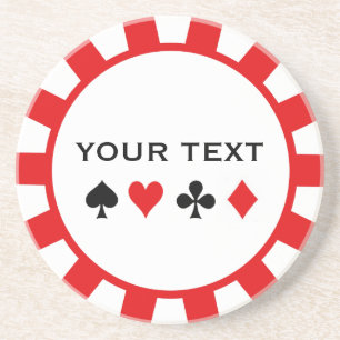 Dessous de verre personnalisés de jeton de poker