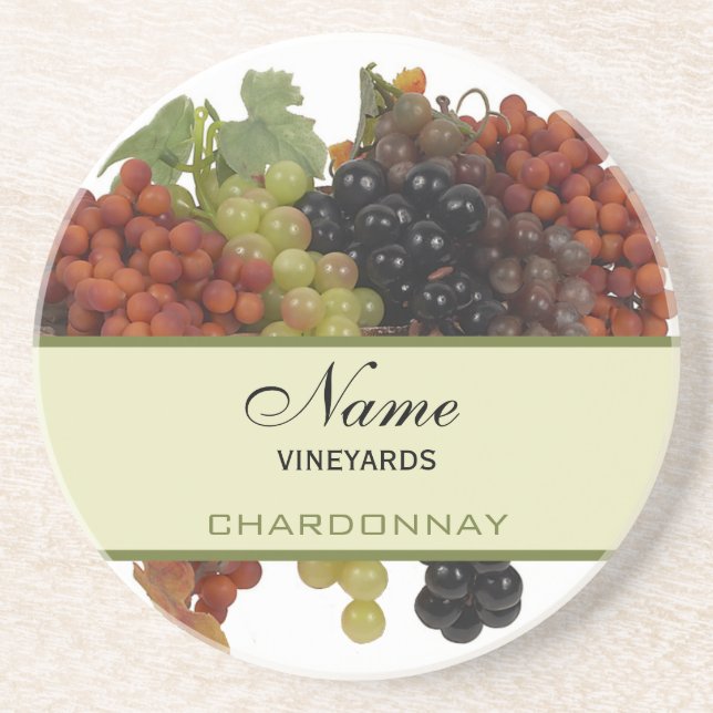 Dessous de verre personnalisés de vin (Devant)