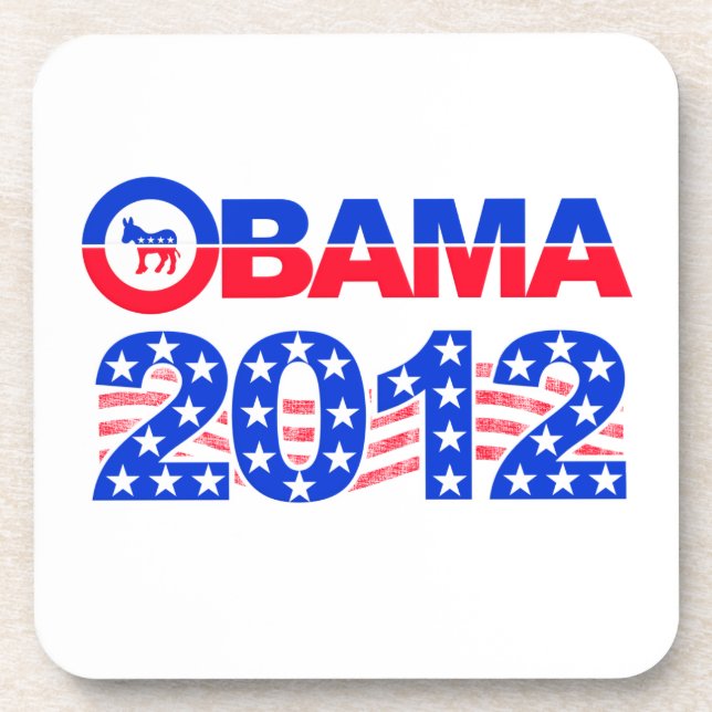 DESSOUS DE VERRE personnalisés OBAMA 2012 (Devant)