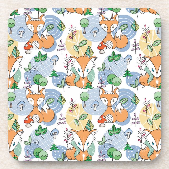 Dessous-de-verre Petit motif mignon de Fox (Devant)