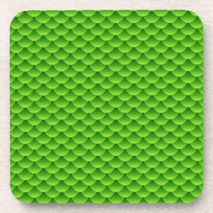 Dessous-de-verre Petit motif vert d'échelle de poissons