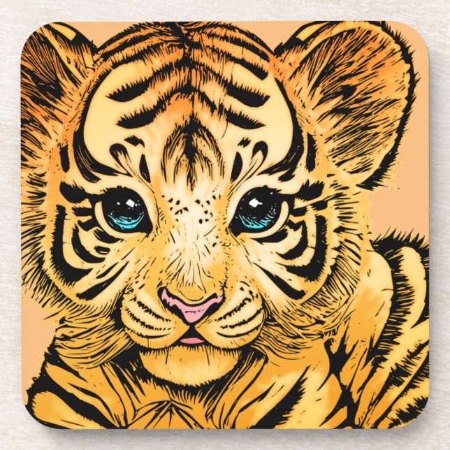 DESSOUS-DE-VERRE PETIT TIGER (Devant)