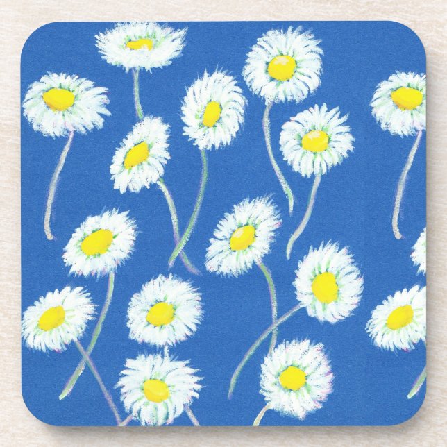 Dessous-de-verre Petites marguerites blanches Ensemble de nappes à  (Devant)