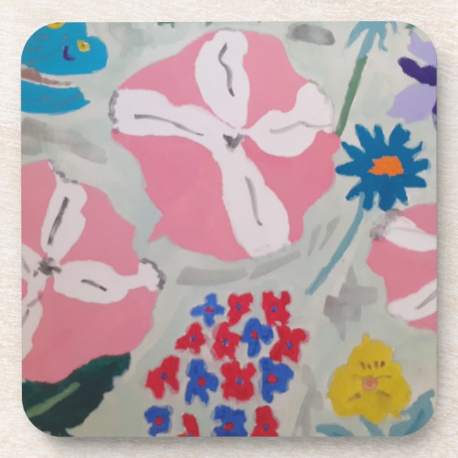 Dessous de verre Petunia & Fleurs d'été (Devant)