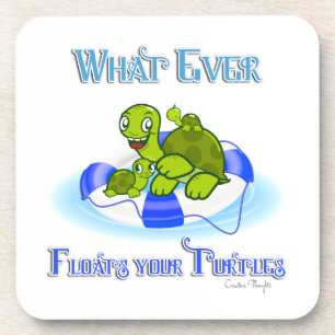 Dessous-de-verre Peu importe ce qui flotte vos tortues 3