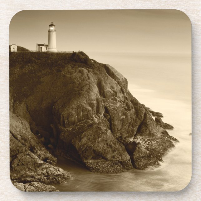 Dessous-de-verre Phare de North Head | Parc d'État de Fort Canby, W (Devant)