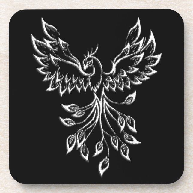 Dessous-de-verre Phoenix se lève sur le noir (Devant)