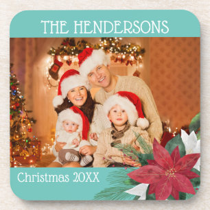 Dessous-de-verre Photo Christmas Poinsettia