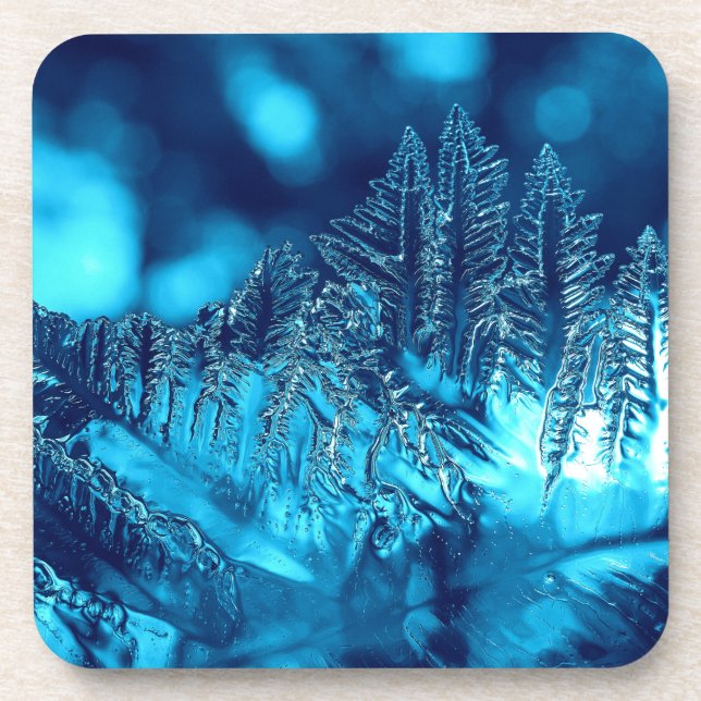 Dessous-de-verre Photo de glace bleue 2 (Devant)
