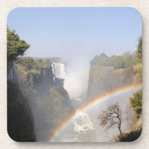 Dessous-de-verre Photo de la cascade arc-en-ciel des chutes Victori