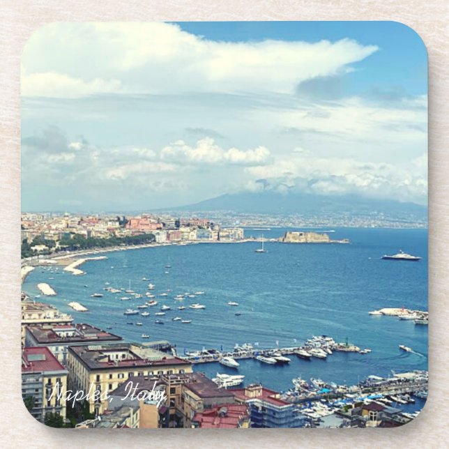 Dessous-de-verre Photo du littoral Naples Italie (Devant)