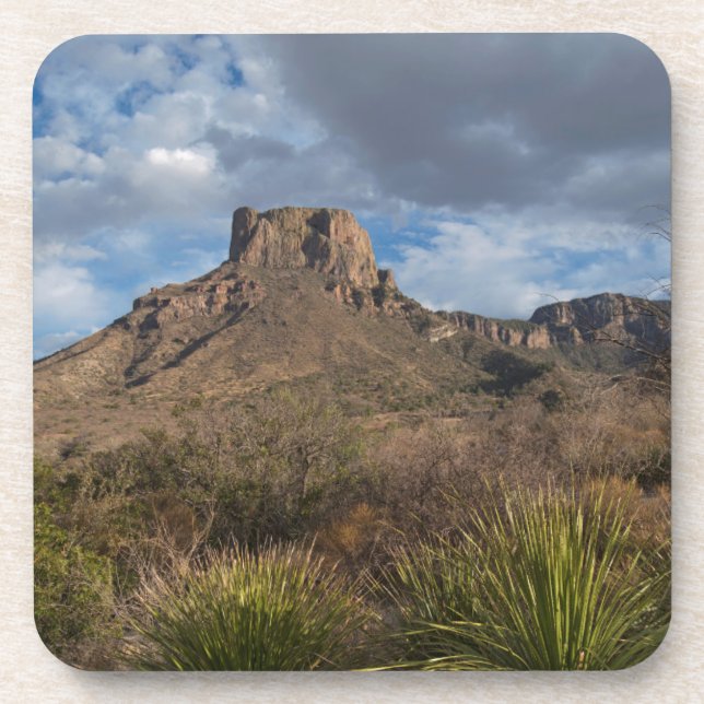 Dessous-de-verre Pic Casa Grande, bassin de Chisos, Big Bend (Devant)