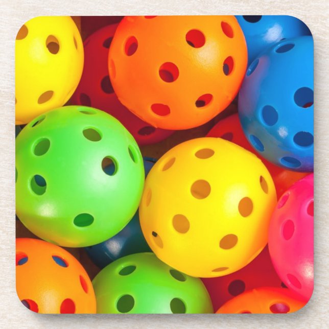 Dessous-de-verre Pickleball coloré (Devant)