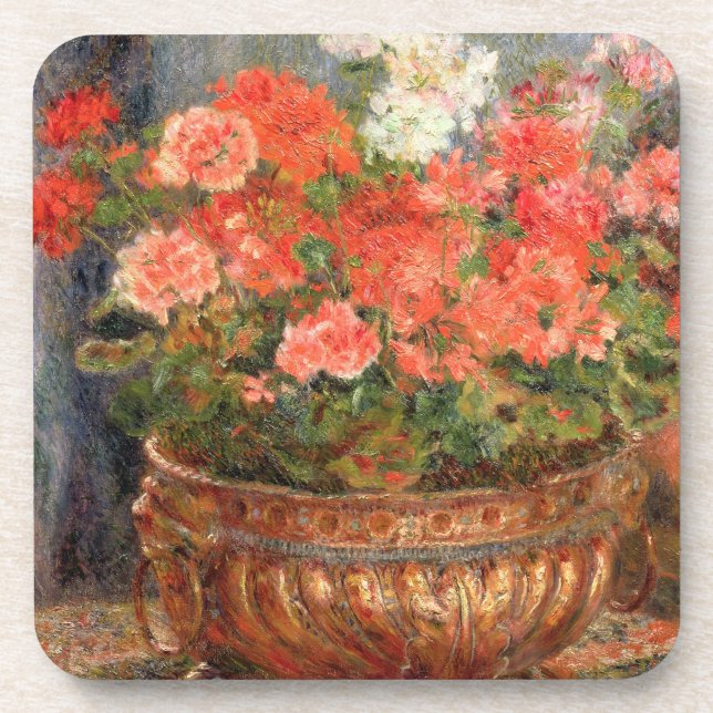 Dessous-de-verre Pierre géraniums de Renoir un | dans un bassin de (Devant)