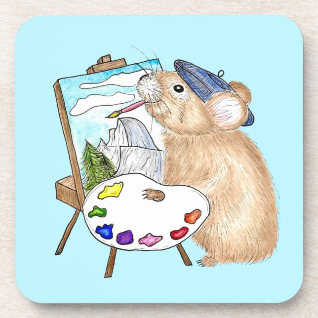 Dessous-de-verre Pika Peintures Plein Air Yosemite Peinture (Devant)