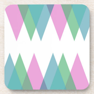 Dessous-de-verre Pink and green triangles