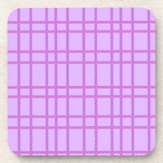 Dessous-de-verre Pink and purple flower checkered pattern