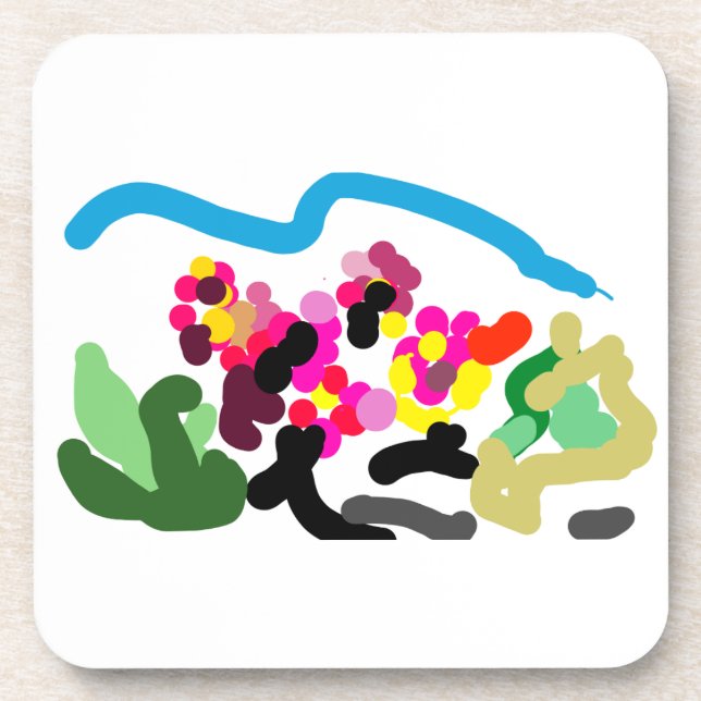 Dessous-de-verre Pink flamingos  dance joy (Devant)