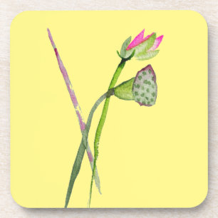 Dessous-de-verre Pink Lotus Zen flower Buddhist Art