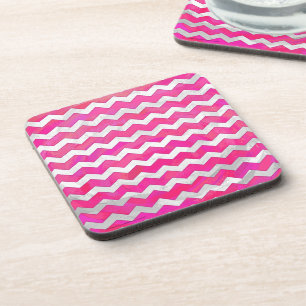 Dessous-de-verre Pink Passion Chevron Motif