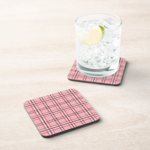 Dessous-de-verre Pink Preppy Plaid À damiers Motif