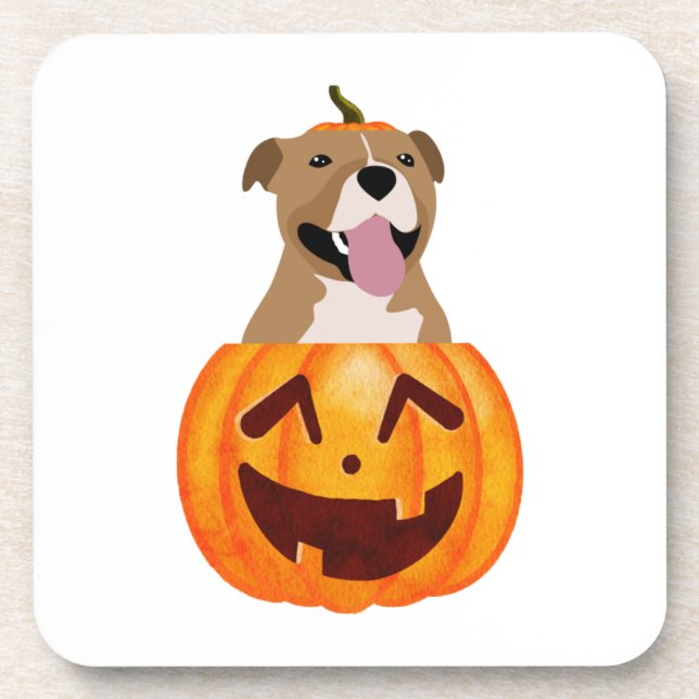 Dessous-de-verre Pitbull Halloween (Devant)