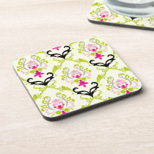 Dessous-de-verre PixDezines Chantal Damask/couleur de fond DIY