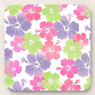 Dessous-de-verre PixDezines hibiscus/fond bricolage