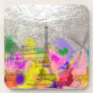 Dessous-de-verre PixDezines paris défile de couleur/faux foil