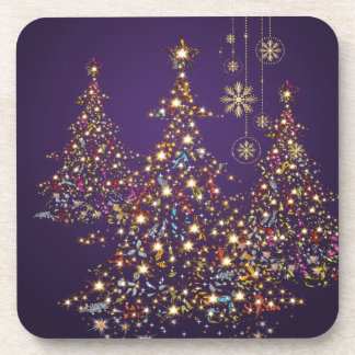 Dessous-de-verre PixDezines Whimpsy Christmas Tree+snowflakes