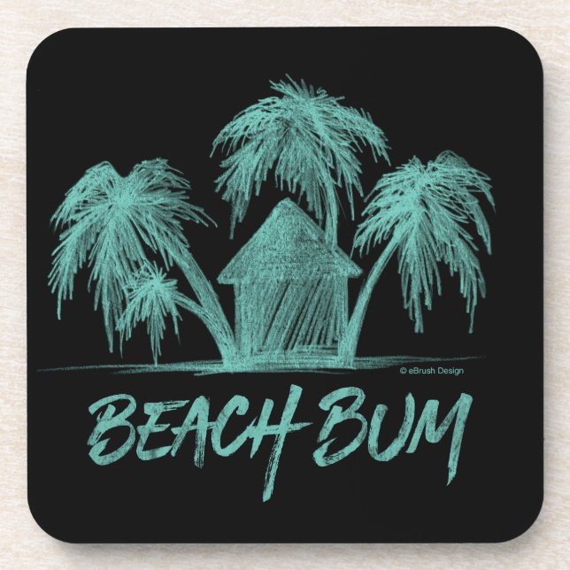 Dessous-de-verre Plage Bum Beverage Coaster (Devant)