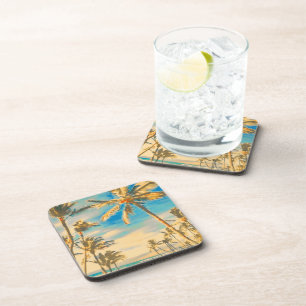 Dessous-de-verre Plage hawaïenne vintage PixDezines