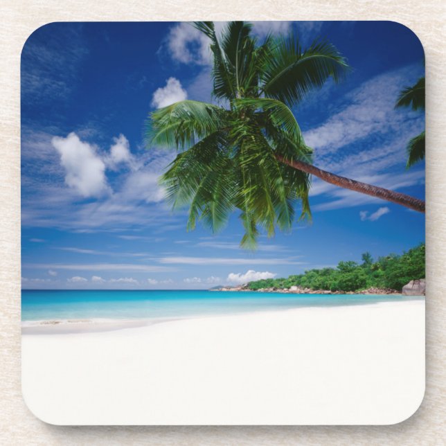 Dessous-de-verre Plage tropicale | Seychelles (Devant)